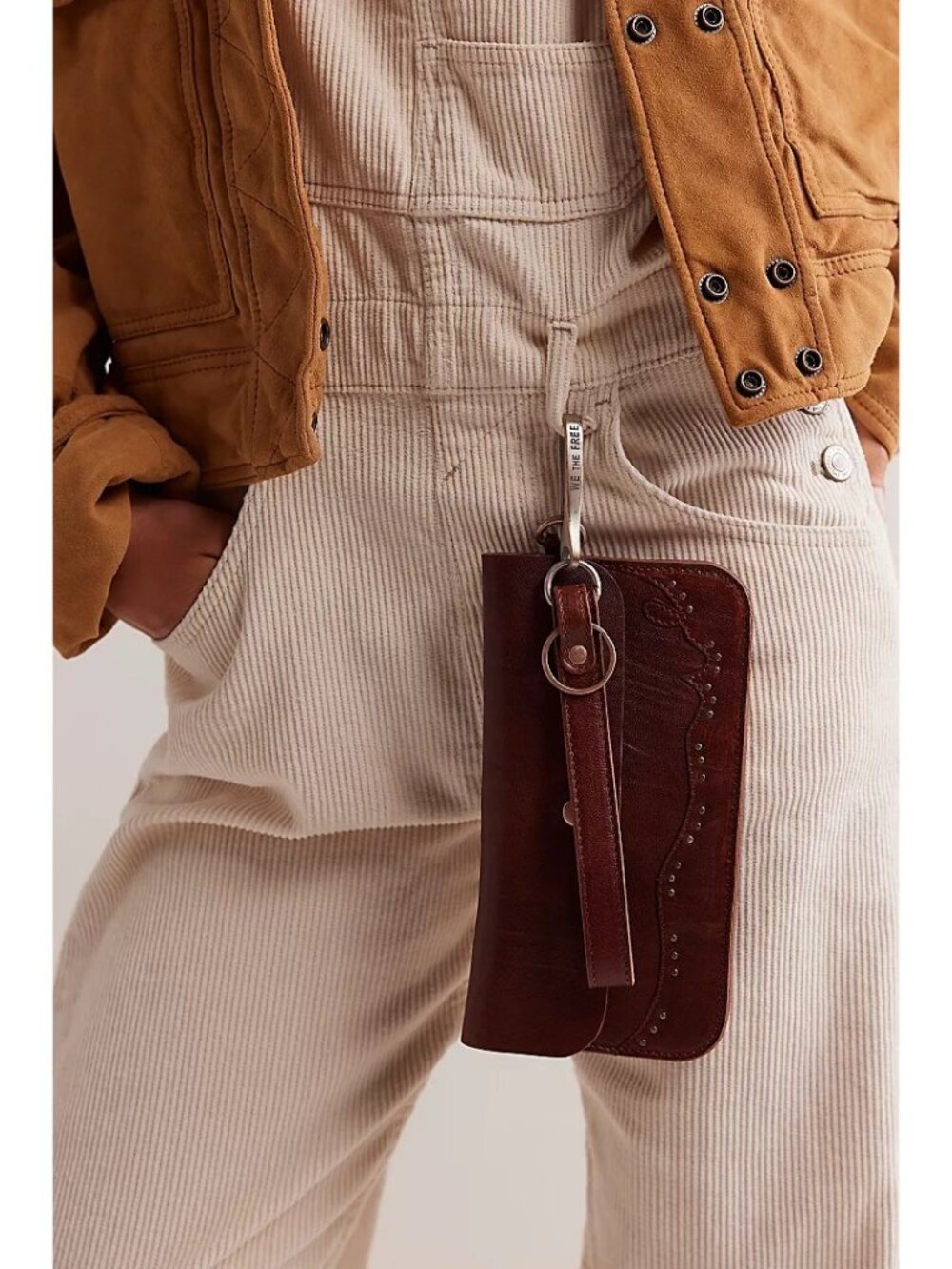 Free People Western Stud Wallet Womens Leather Country Western Rustic Boho Chic - Picture 2 of 9